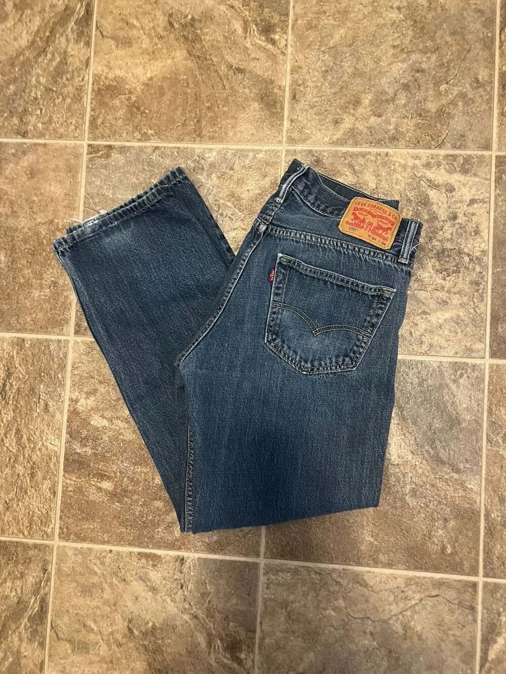 Levi's 559 Relaxed Straight Jeans Size 34x34 Blue Denim